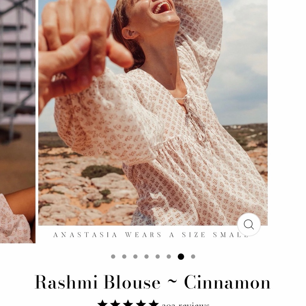 Daughters of India Rashmi Blouse - Cinnamon